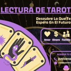 Post de Facebook Lectura de Tarot Moderno Ilustrado Violeta